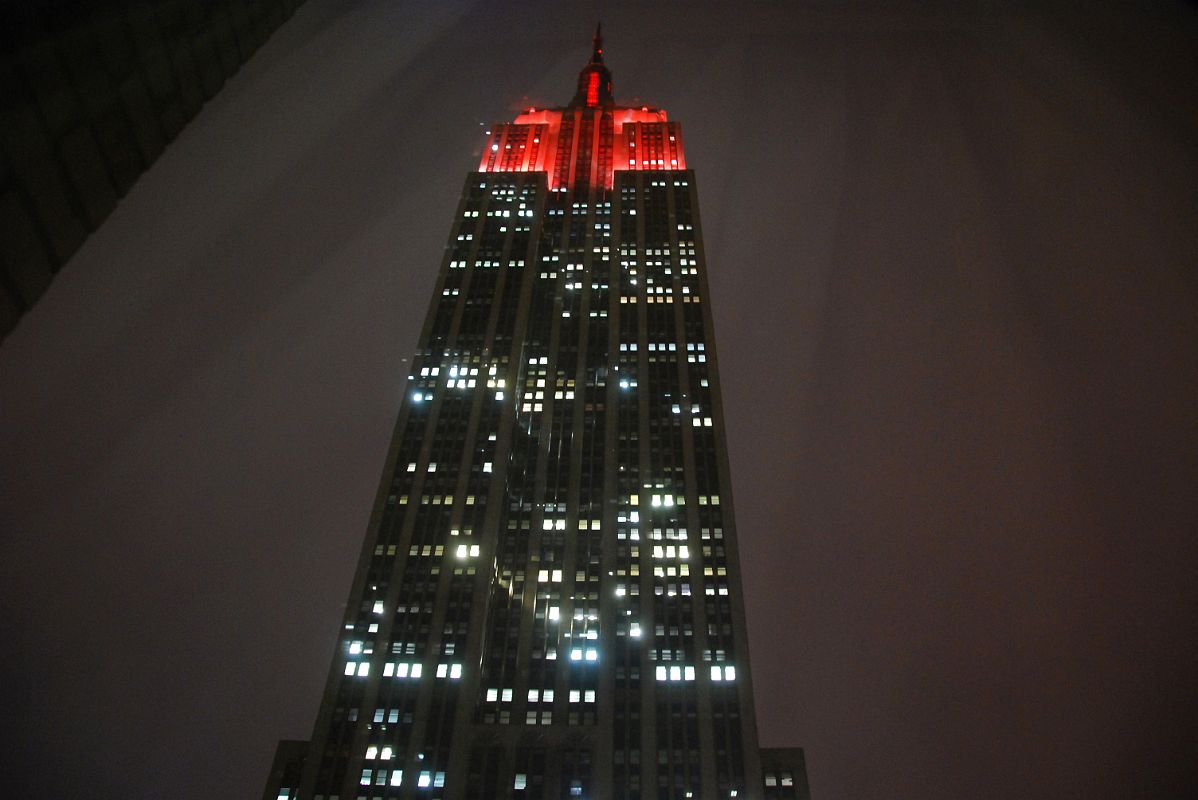 New York City Empire State Building 02A At Night From Red Roof Inn From South